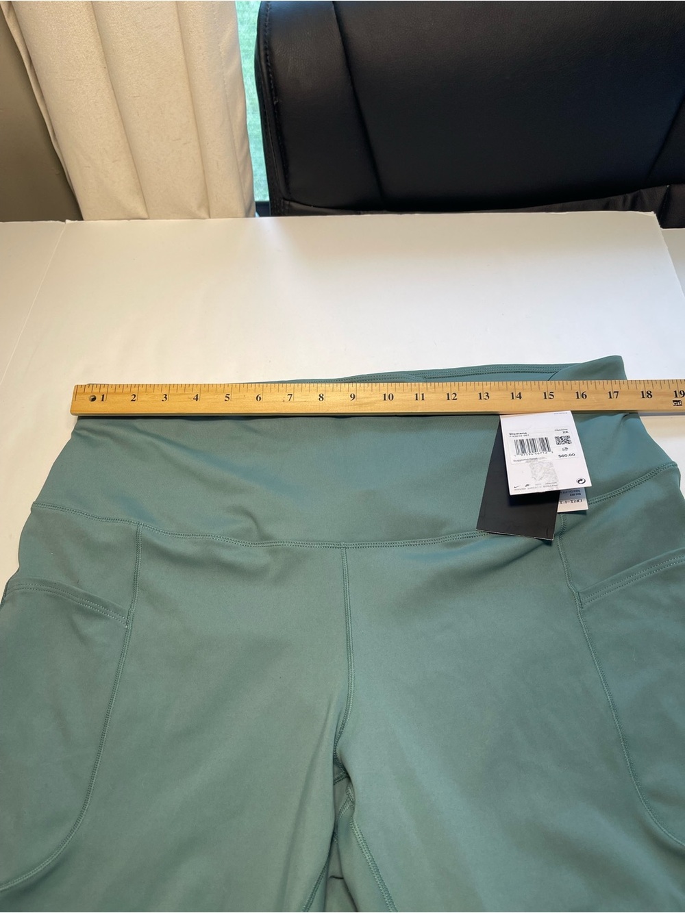 Nike One Women’s Pocketed 7/8 Ankle Leggings Green Plus Size 2X New - Picture 6 of 6